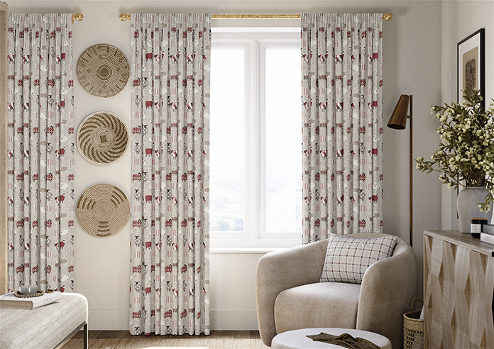 Baa Baa, Peony - Made to Measure Curtains - Image 3